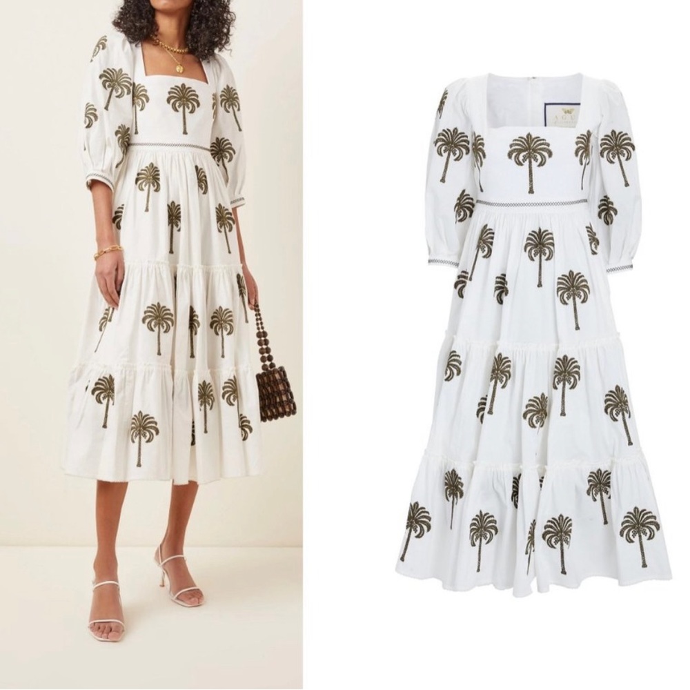 Agua by Agua Bendita Miel Embroidered
Poplin Midi Dress NWOT Sz Small - Picture 2 of 2